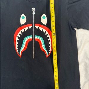 Bape Black Tee with Shark Motif